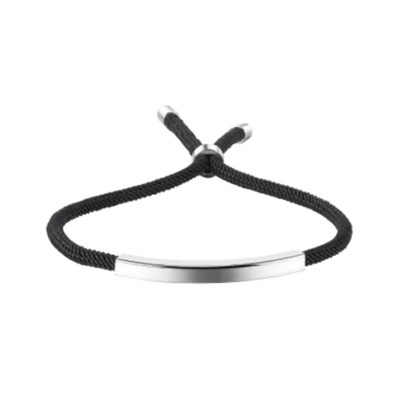 Japanese and Korean Ins Simple Design Personality Rope and Titanium Steel Lovers Couple Bracelet