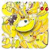50 Banana Doodle Personality Cartoon Fruit Children's DIY Skateboard Mobile Phone Case Suitcase Sticker Waterproof