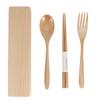 Tragbare Besteckbox Holz Essstäbchen Gabel Löffel Besteckset für Zuhause Reisegebrauch