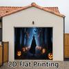 Single piece 2D printed design, Halloween printed garage door canvas, polyester print.zyc