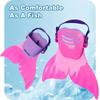 Adjustable Mermaid Silicone Swimming Fins Wear-Resistant Hard Fin for Kids Swim Training Pool Beach Summer Activities