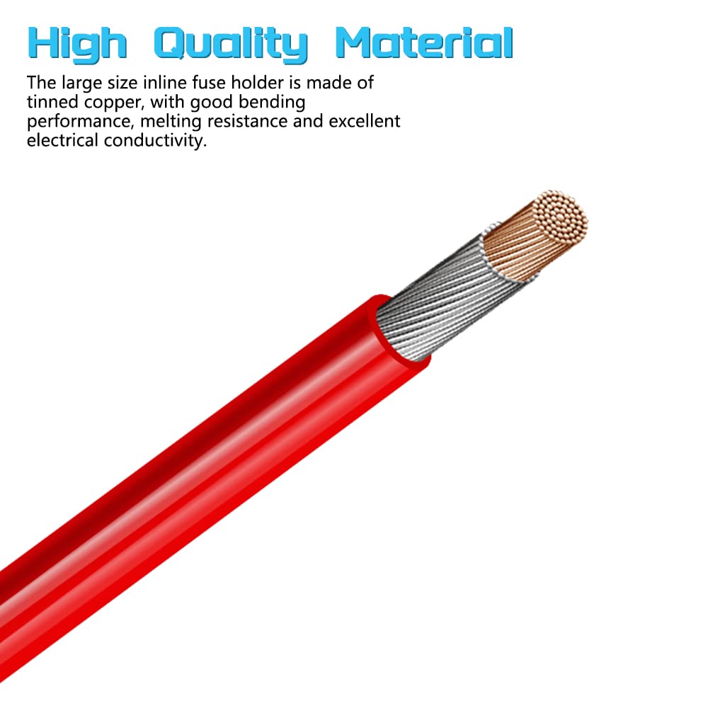 1/10 Stück Auto Inline Sicherungshalter 18AWG Kabelbaum 15AMP Mini Flachsicherung Adapter für 12V Kabel Trennschalter Fassung Feuchtigkeitsfest Spritzwassergeschützt