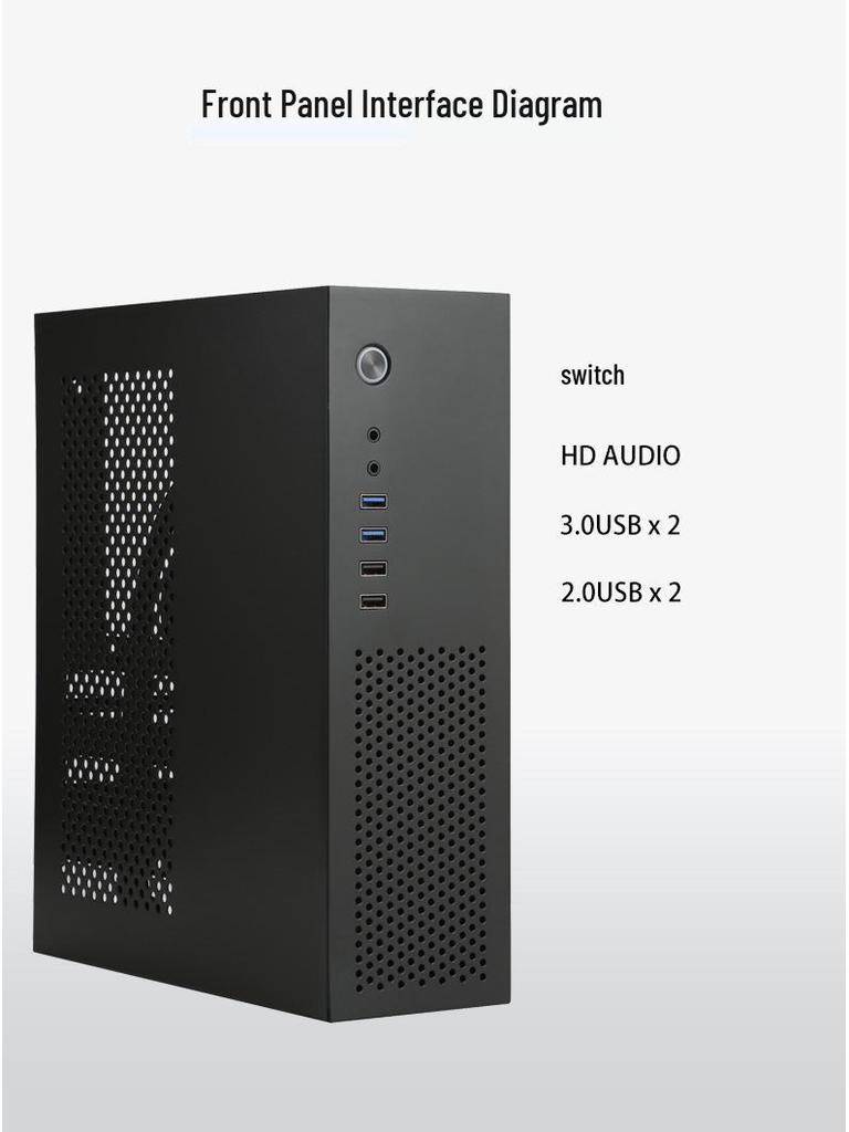 SKTC A10 Mini Horizontal/Vertical MATX 24x24 Motherboard 1U PSU 7.3L HTPC Computer Case
