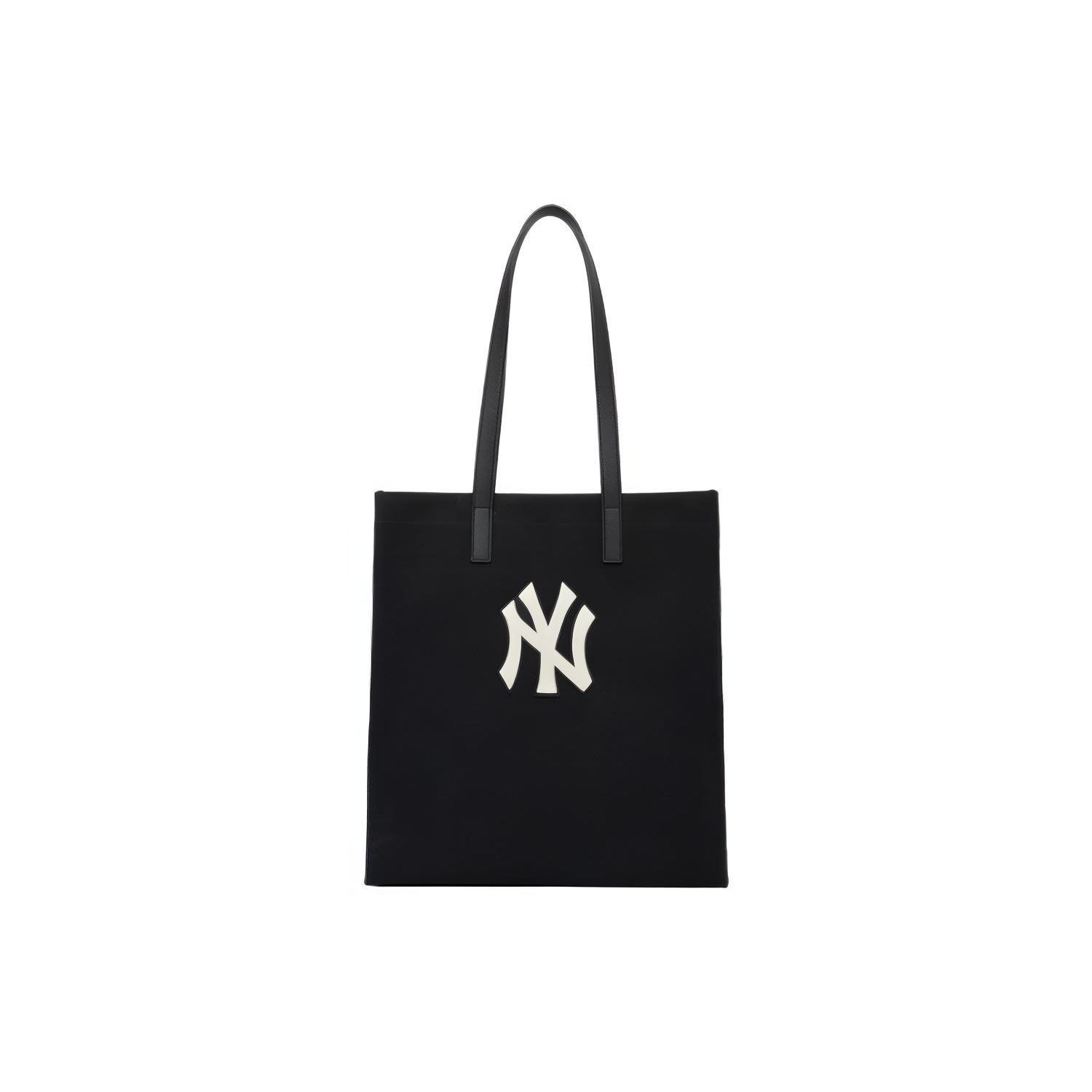 

MLB New York Yankees Minimalist Versatile Cotton Canvas Tote Bag Shopping Bag Handbag Shoulder Bag Unisex Tote Bags Black 3AORM022N-50BKS Black