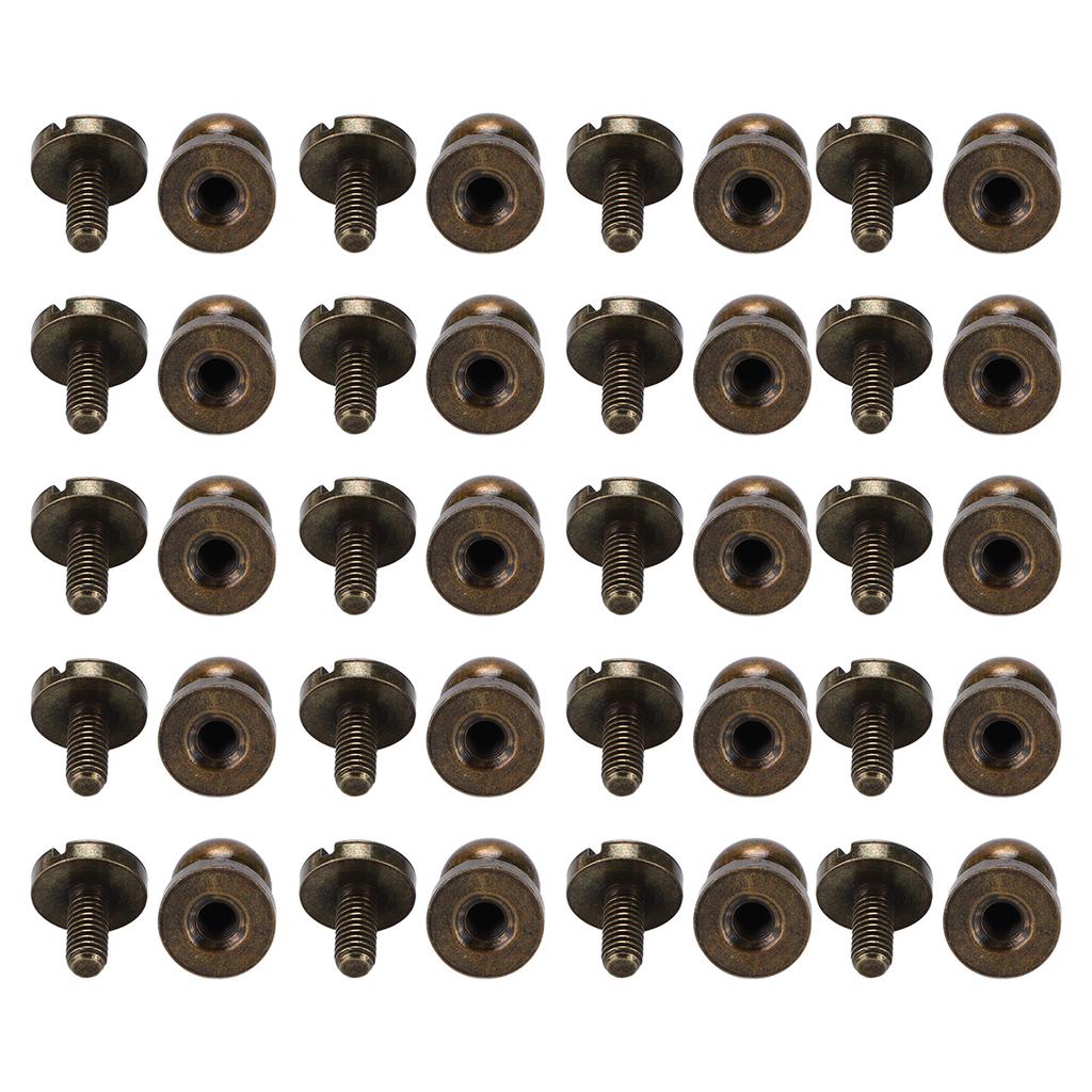 20set Brass Rivets Bronze Wear Resistance Luggage Hardware Accessories for Handbags Shoes Clothes