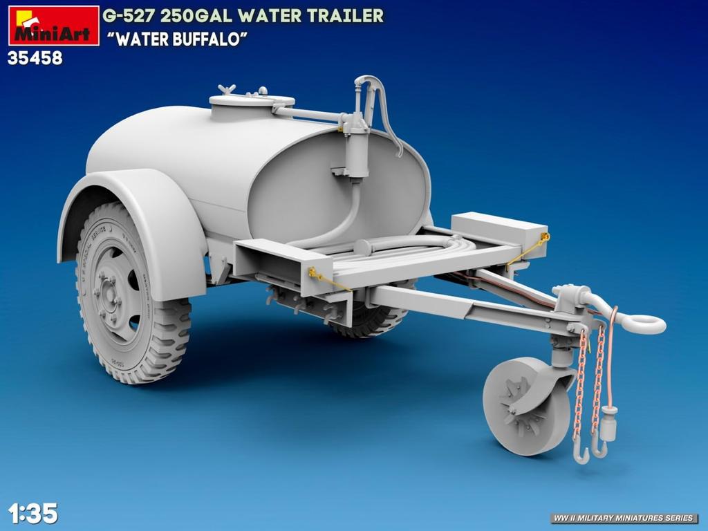 MiniArt 250 Gallon Water Trailer Plastic Model Kit MA35458 1/35 G-527 "Water Buffalo"