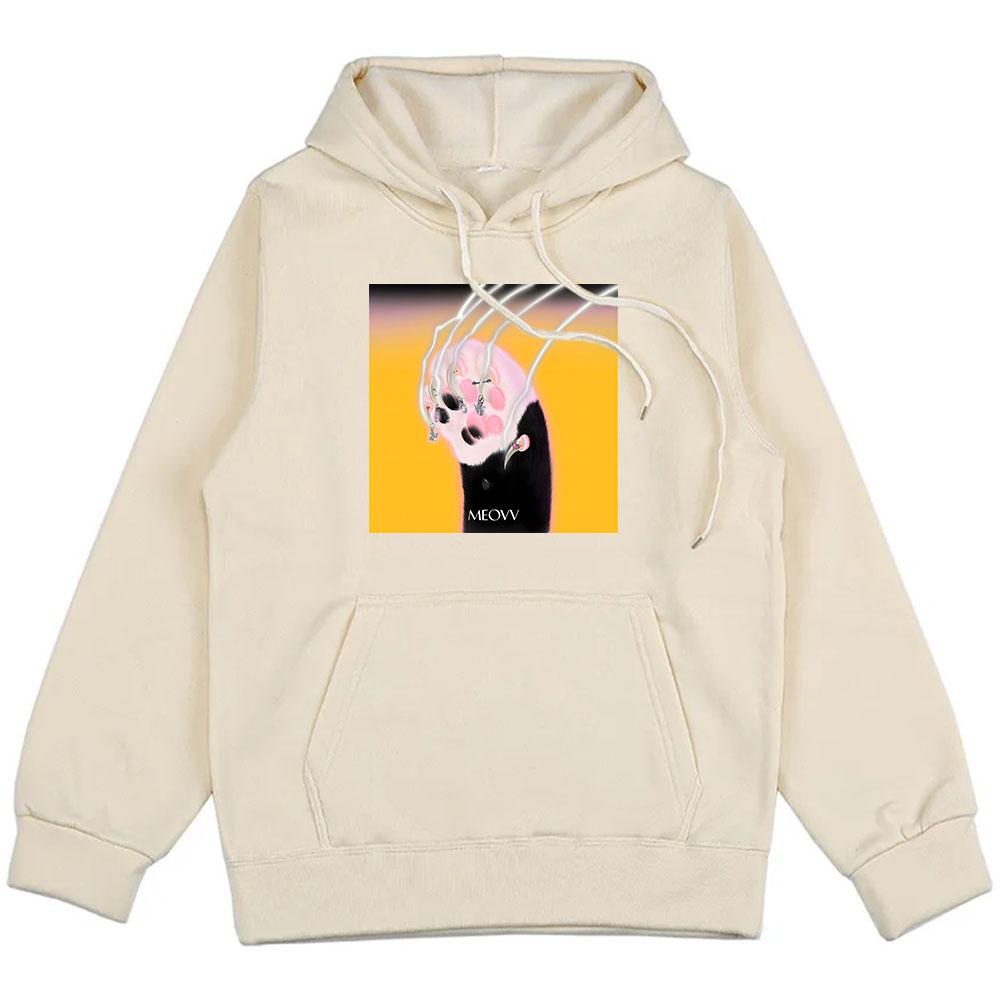 Kawaii Women Clothes Girls Band Meovv Meow Sweatshirts Winter Casual Warm Hooded Pullovers Moletom Cute Print Hoodies