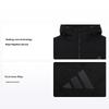 Logo Giacca Piumino con Cappuccio e Zip da Uomo per Sport Casual Outdoor Giacca Nera JG5940