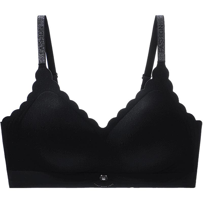 Naked feeling no steel ring fixed cup solid color people gather and close the sub-breasts breathable bra cover thin