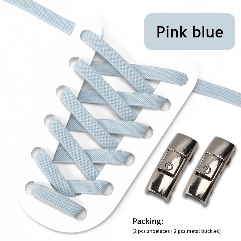 New No Tie Shoe Laces Press Lock Shoelaces Without Ties Elastic Laces Sneaker Kids Adult 8MM Widened Flat Shoelace for Shoes