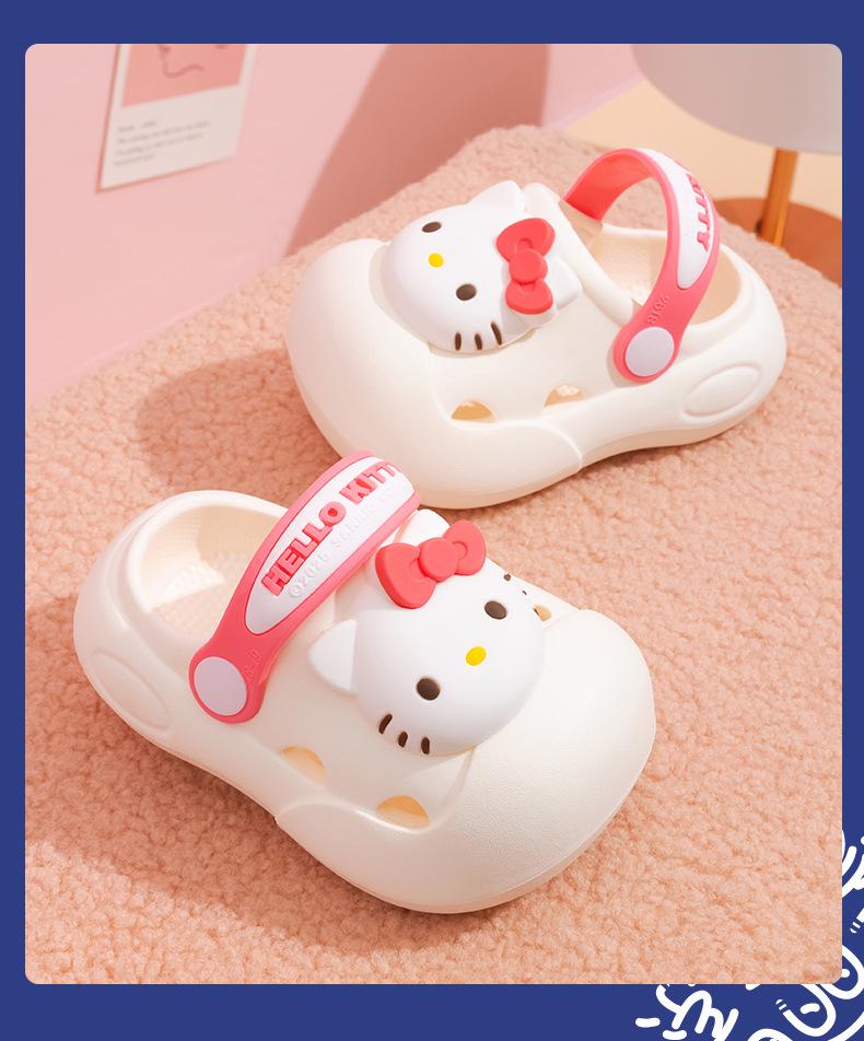 Sommer-Hausschuhe für Mädchen: Rutschfeste Sandalen für Kleinkinder für drinnen & Strand, Stilvolles Lochdesign