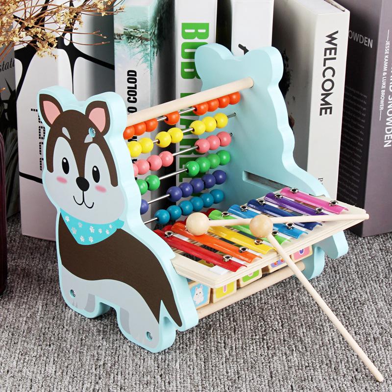 Multifunctional Wooden Abacus & Bead Maze for Baby's Hand-Eye Coordination and Early Education