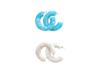 Sundaydiscoclub Big Color Hoop Earrings Ivory