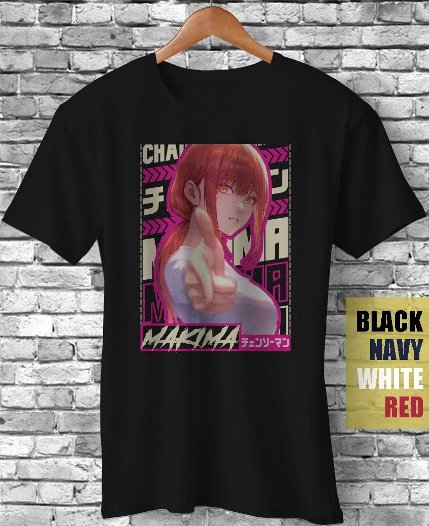 Makima Chainsaw Man Manga Anime Japanese Denji Power Funny Gift Unisex T-Shirt XS