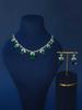 Set Fashion Trend Zircon Earrings & White Water Drop Necklace Jewelry
