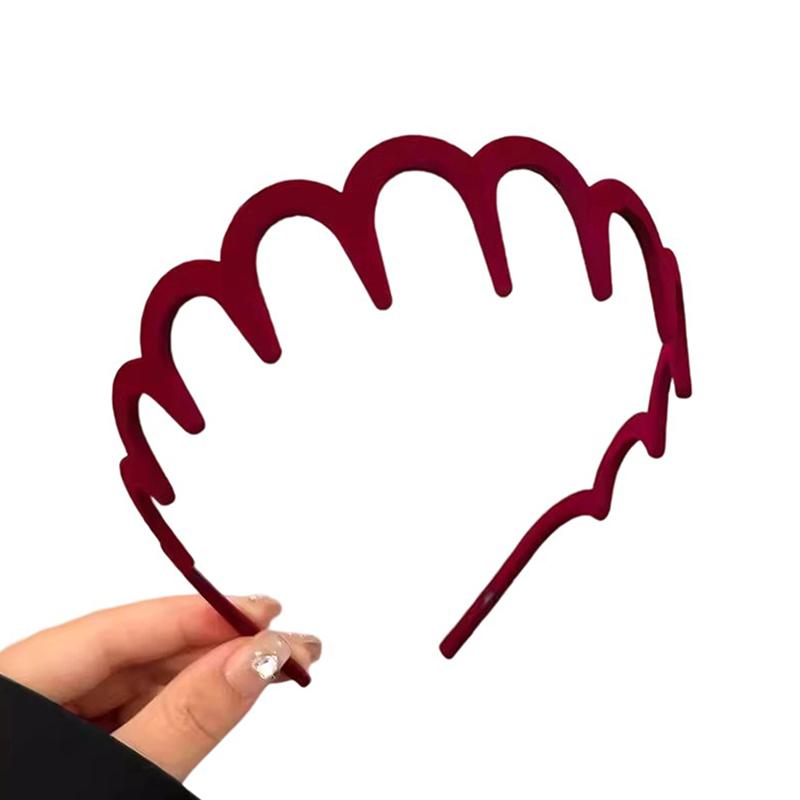 

Korean Women Non-Slip U Shape Hair Comb Headband Plastic Fixed Teeth Fluffy Top Hair Bands Headwear