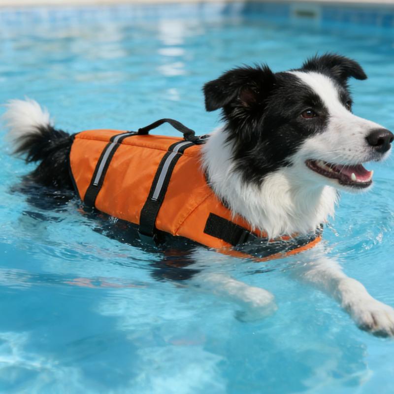 Dogs Safe Vest Life Jacket Summer Clothes Puppy Sleveless Pet Supplies Swimsuit Large Dogs Costume Clothing Adjustable Swimwear