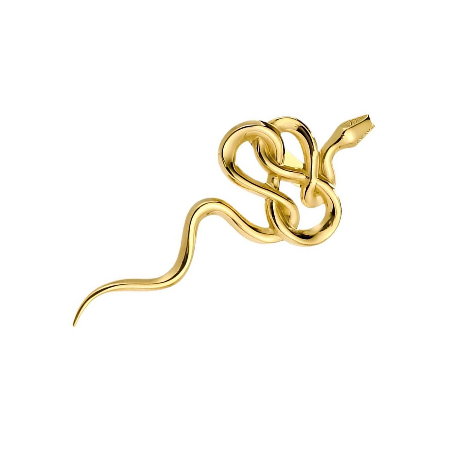 

Уникальная золотая брошь в виде змеи, символизирующая силу, и элегантный модный аксессуар для вечеринок или деловых встреч T3