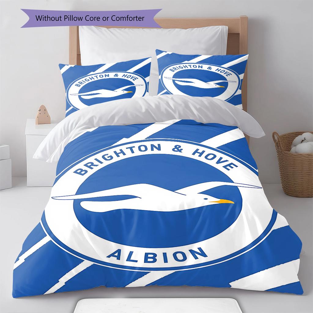 Brighton Muster Bettwäsche, Steppbett Set Bettbezug Kissenbezug Zuhause Geburtstagsgeschenk (1 Bettbezug + 2 Kissenbezüge, ohne Füllung)