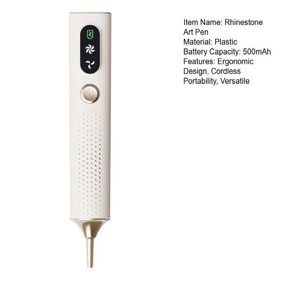 Rhinestones Painting Pen Cordless Electric Rhinestones Art Pen No Wax Needed Ergonomic Comfort Nail