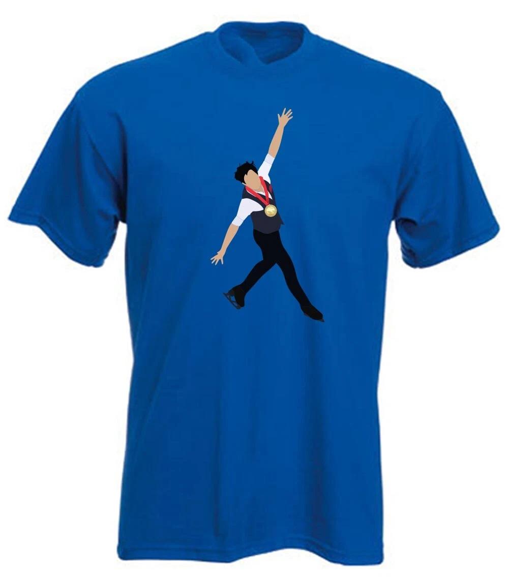 Nathan Chen USA America Gold Medal Olympics Long Short Sleeve T-Shirt L