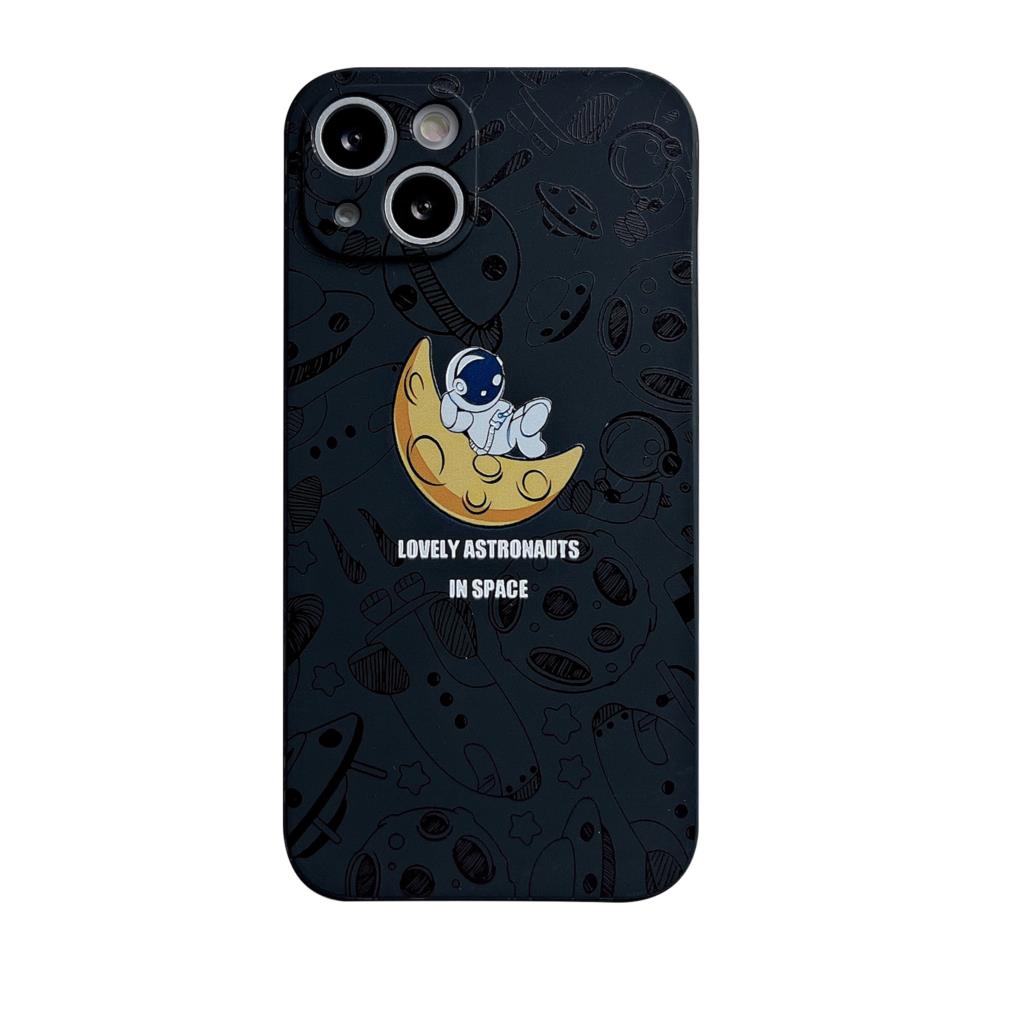Niedliche Astronauten-Hülle für iPhone 14 13 12 11 Pro MAX XR X SE XS Luxus-Handyhülle iPhone 6 6s 7 8 14 Plus Weiche Silikonhülle