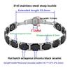 Octagonal Black Ceramic Steel Color Stainless Steel Men's Bracelet Magnetic Titanium Steel Jewelry Stainless Steel Jewelry