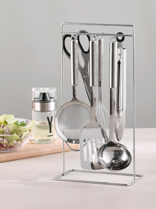 Reborn. J Ribbon J Mudita 304 Stainless Steel Cookware 7-Piece Set (6 Pieces + Stand)