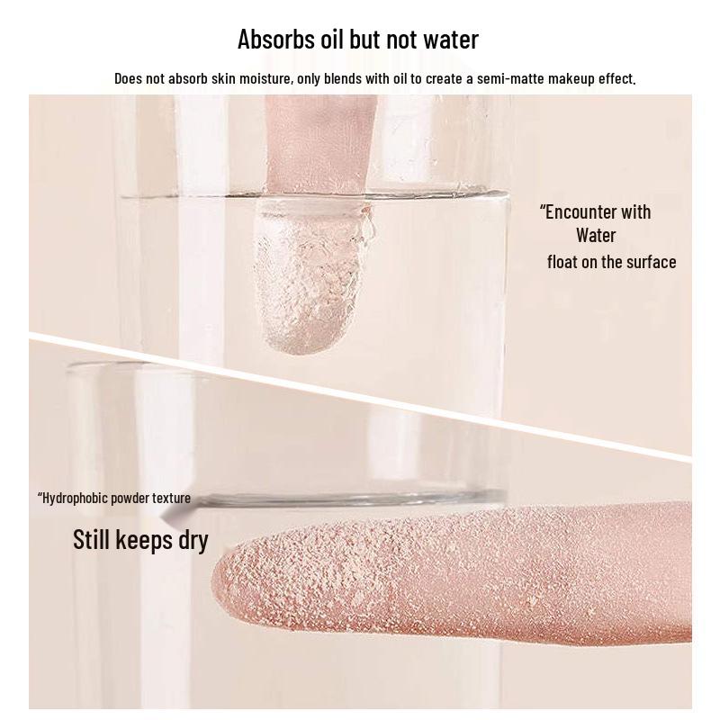 CARISSETT Waterproof Setting Powder: Long-lasting Oil Control, Conceals Pores, Ideal for Combination/Oily Skin.