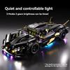 Technical Black Racing Car Building Blocks DIY Supercar Model Creative Puzzle Toy Gift for Birthday Halloween Christmas