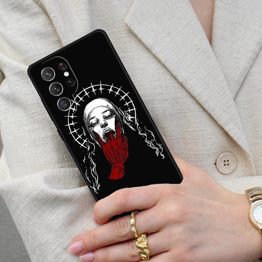Satan Satanic Nun Cell Phone Case for Samsung Galaxy S26 Ultra S25 S24 S23 S22 S21 S20 Note10 Cover