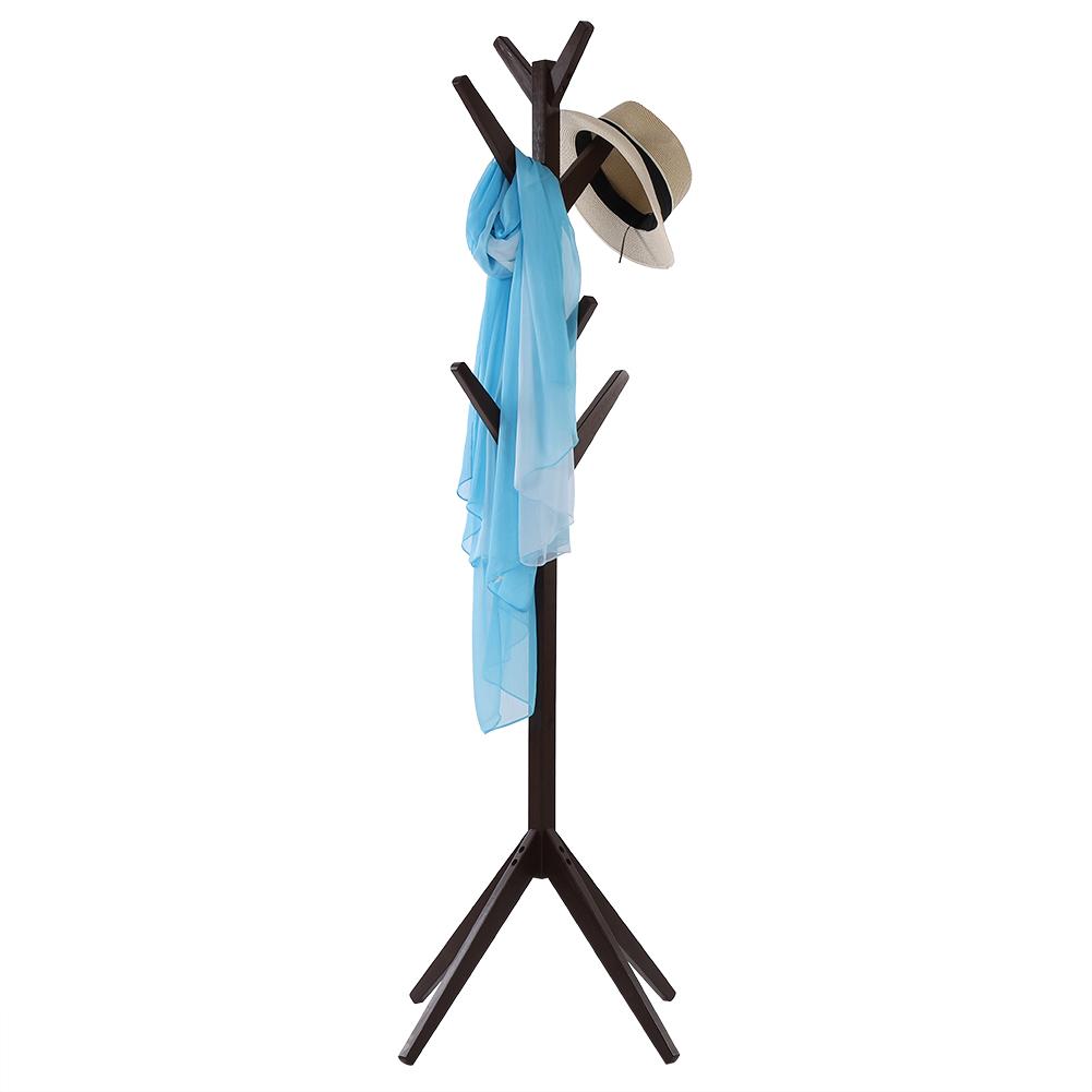 Sosnowy Wieszak na Ubrania Stojak do Wieszania Ubrań Szalików Rozmontowany Wieszak do Użytku Domowego Brązowy