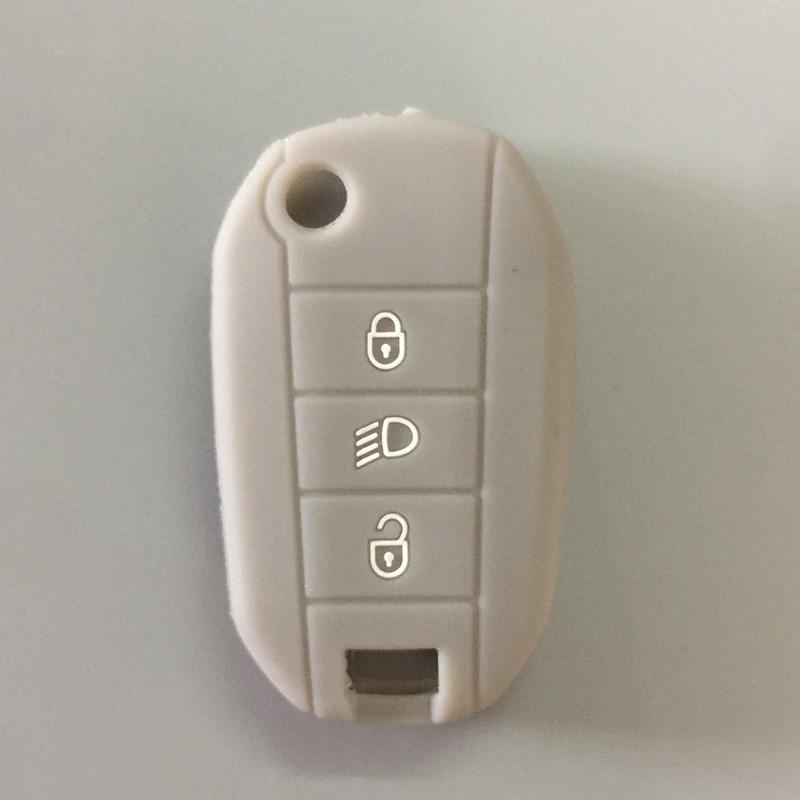 ZAD silicone rubber key fob cover case shell skin protect for Citroen C2 C3 C4 Picasso Xsara C5 C6 C8 Flip Folding 3 button key