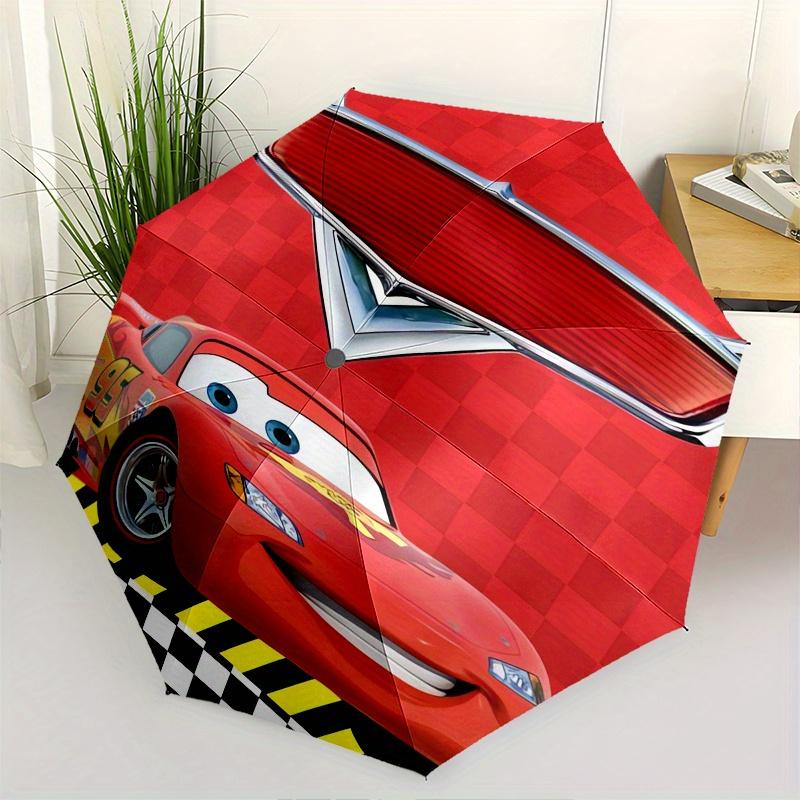 

Lightning McQueenCars Movie Fully automatic themed umbrella 8 ribs durable iron frame, tri fold compact design, perfect as a gift, travel