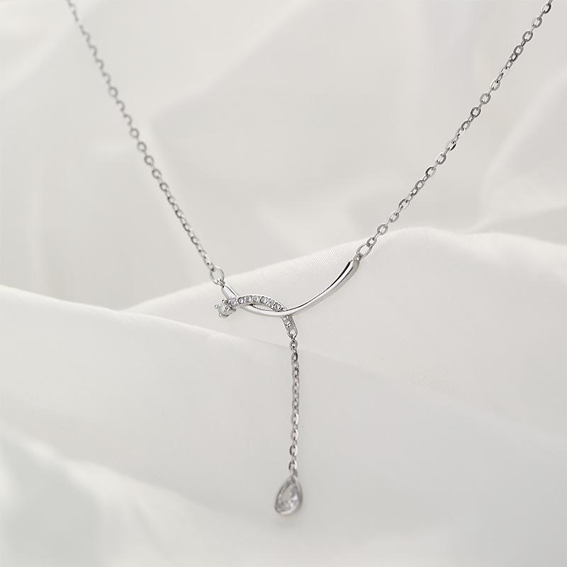 Smile Tassel Necklace Female Tide Summer Pendant Collarbone Chain Niche Light Luxury Jewelry Year Premium Durable