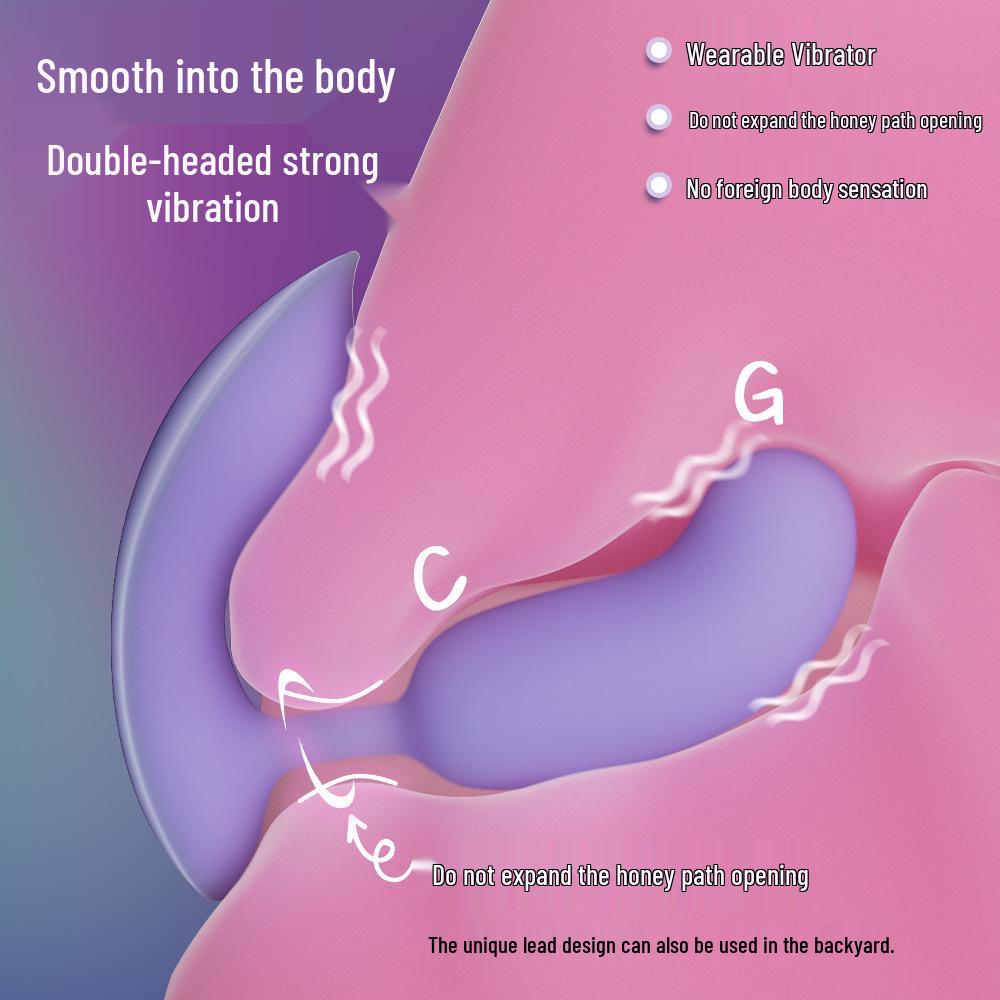 Remote Control Wearable Vibrator: Dual-Ended Clitoral & G-Spot Massager with Small Insertable Penis Attachment