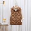 Middle-aged and Elderly Rhombus Down Cotton Vest Jacket Short Cold-proof Thickened Women's Thermal Slim Vest Vest Vest