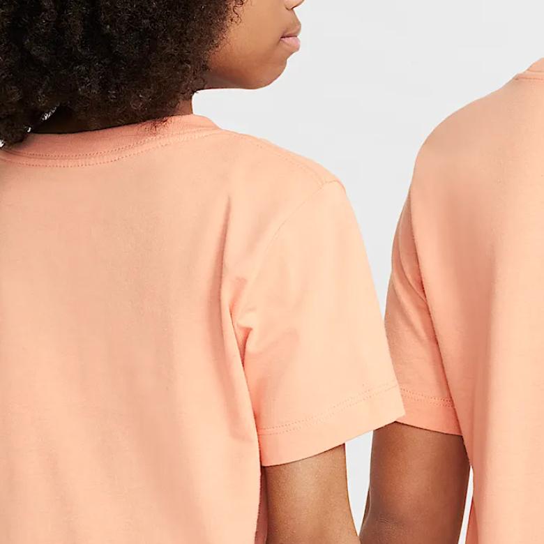 Nike Sportswear Soft Breathable Round Neck Pullover Short Sleeve T-Shirt Kids tops Beige Agate FZ5177-844