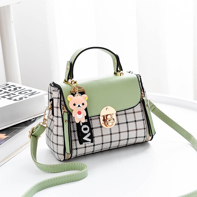Plaid Handbag Women's Bag 2026 New Korean Version Diagonal Straddle Bag Small Square Bag Fashion Shoulder Bag