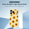 For iPhone 17 Pro Case Sunflowers Pattern Printing Straight Edge TPU Phone Back Cover