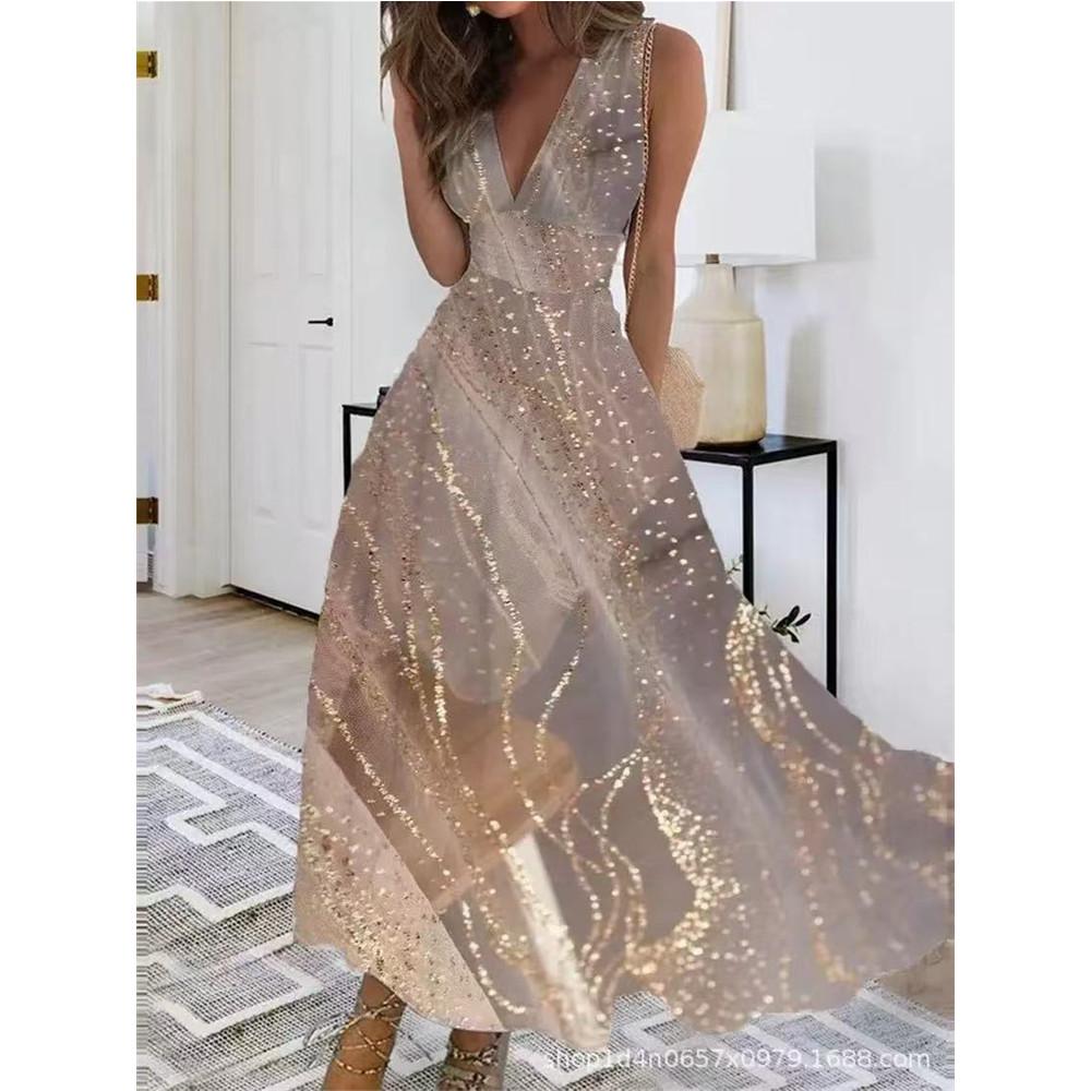 

IHUASU женское летнее сексуальное платье-жилет без рукавов с v-образным вырезом и высокой талией XL