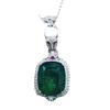 Leopard Head Pendant Large Square Synthetic Stone Full of Diamonds Large Colored Gemstone Long Necklace Jewelry