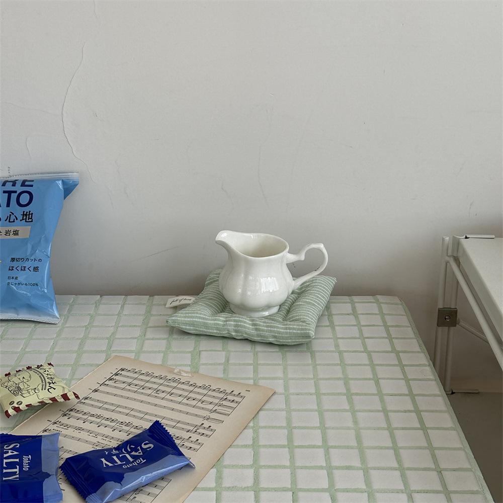 Handgefertigt Gestreift Baumwolle Untersetzer Tuch Isolierpad Tischsets Platzsets Heimdekoration Küchenzubehör Für Tassen Teller