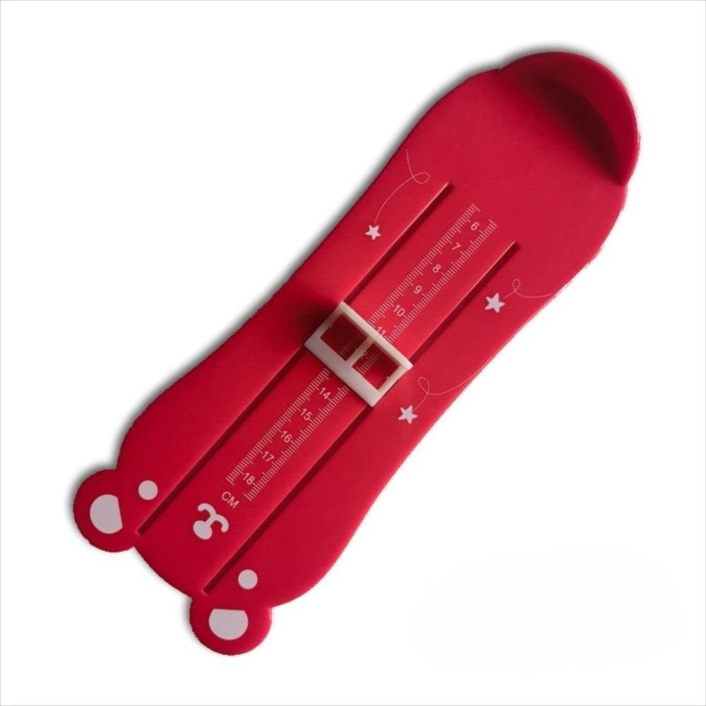 

High Quality Portable Foot Length Measure Cute Cartoon Convenient Gauge Shoe Sizer Measuring Ruler Children красный