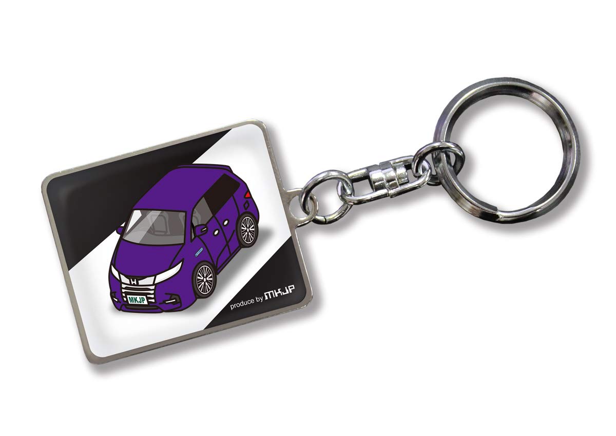 

MKJP Кастомный брелок Honda Odyssey Absolute серия RC поздняя модель черный автомобиль фиолетовый базовый цвет фиолетовый