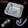 304 Stainless Steel Sink Single Sink Kitchen Sink Sink Single Basin Thickened Sink Large Single Slot Set WF907250