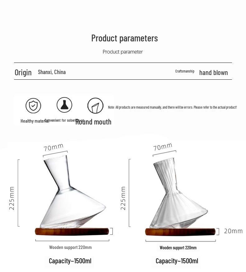 Crystal Gyroscope Rotating Decanter - Creative Wobbly Tumbler Glass