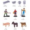 42Pcs Farm Animal Toy Set Plastic Farm Animal Figurines Tractor Fence Toy Farm Playset Educational Learning Toy Gift