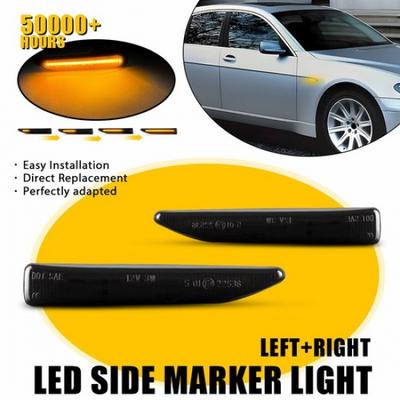 2X For 2002-2008 BMW 7 Series E65 E66 E67 745LI Fender Side Marker Light LED EXV