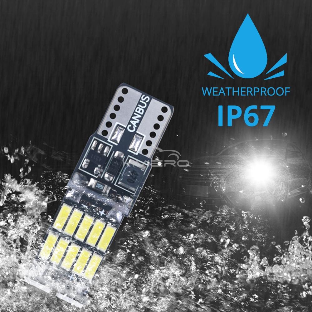 Car LED 12V T10 W16W Trunk CANBUS Reversing Brake Light Turn Signal 4014 26SMD BackUp Bulb License Plate Tail Lamp Accessories